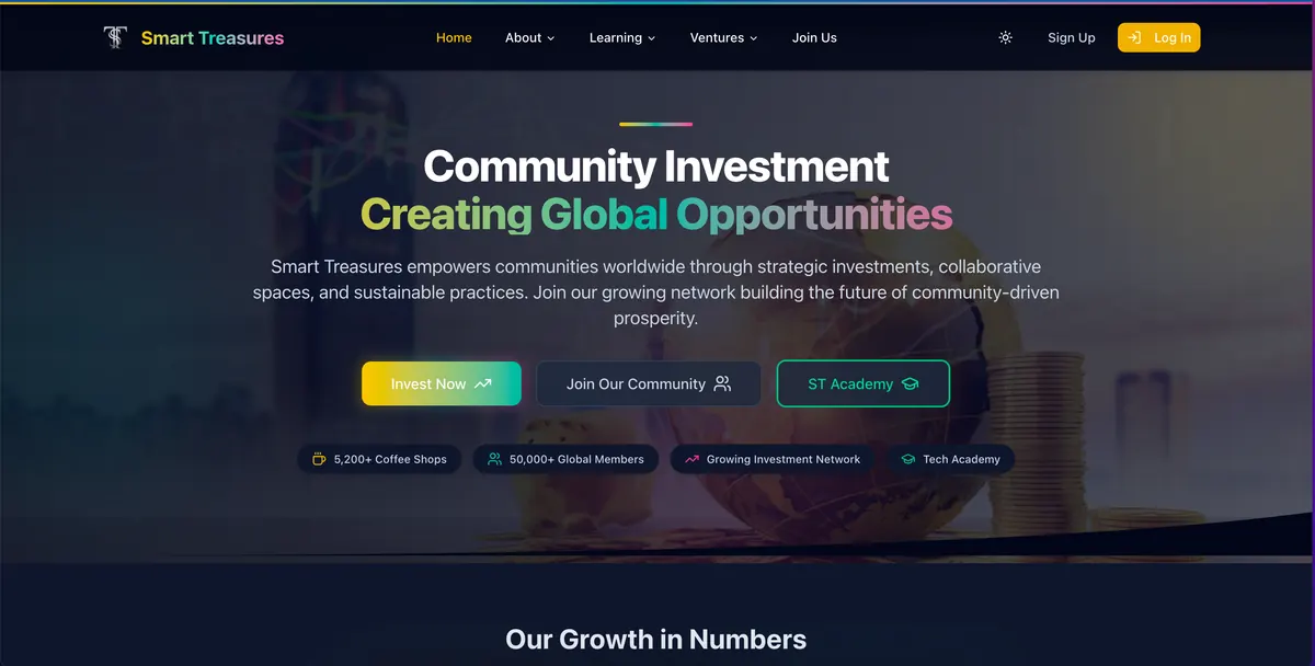 Smart Treasures investment platform